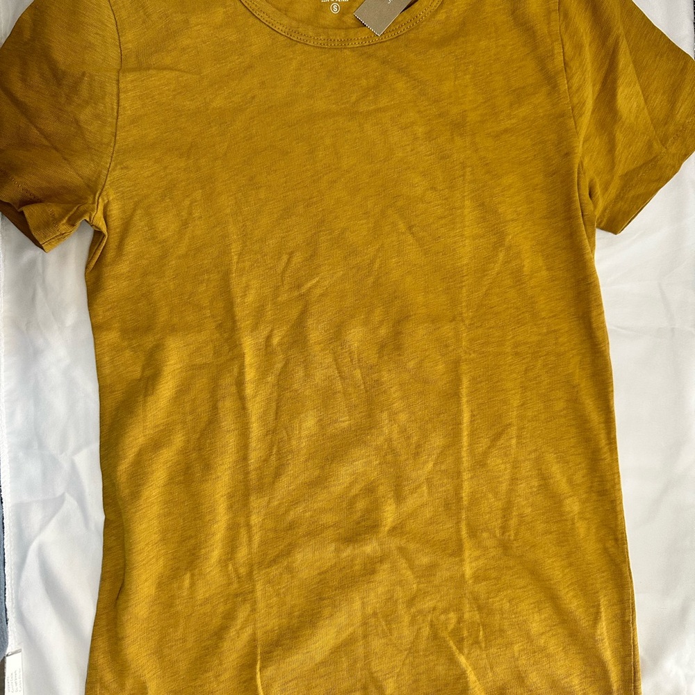 NWT- JCREW Mustard Yellow Women's Top Size S